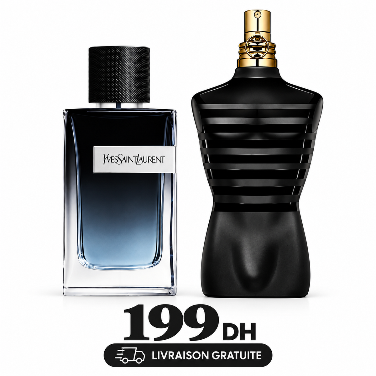 PACK 10 ML LE MALE 10 ML Y LE EDP LIVRAISON GRATUITE