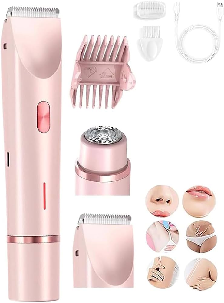 Dual Head Bikini Shaver Women, Comfort 2 en 1 Electric Lady Shaver, Trimmer de cabello eléctrico