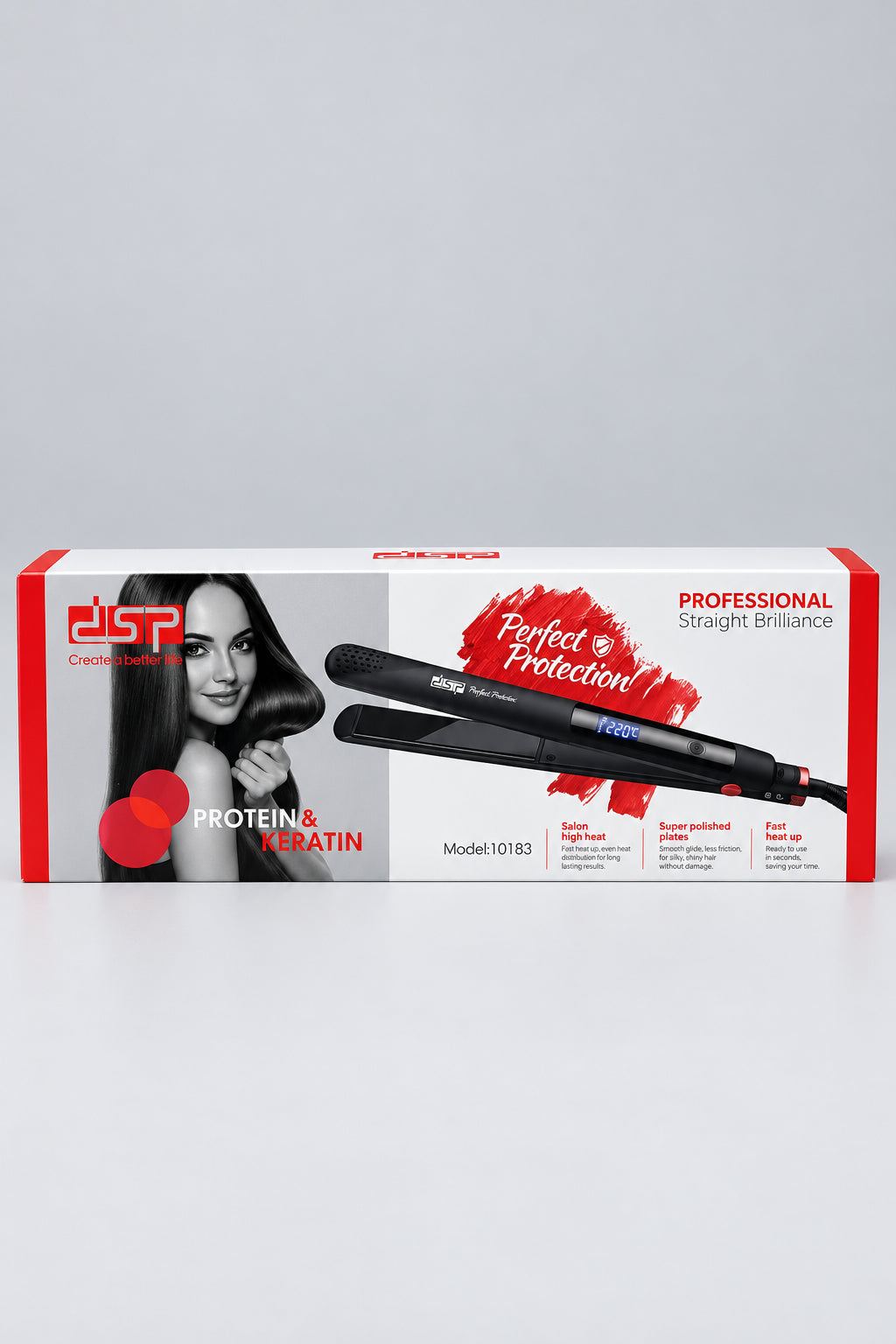 DSP Professional Protein & Keratin Hair Straightener Model 10183