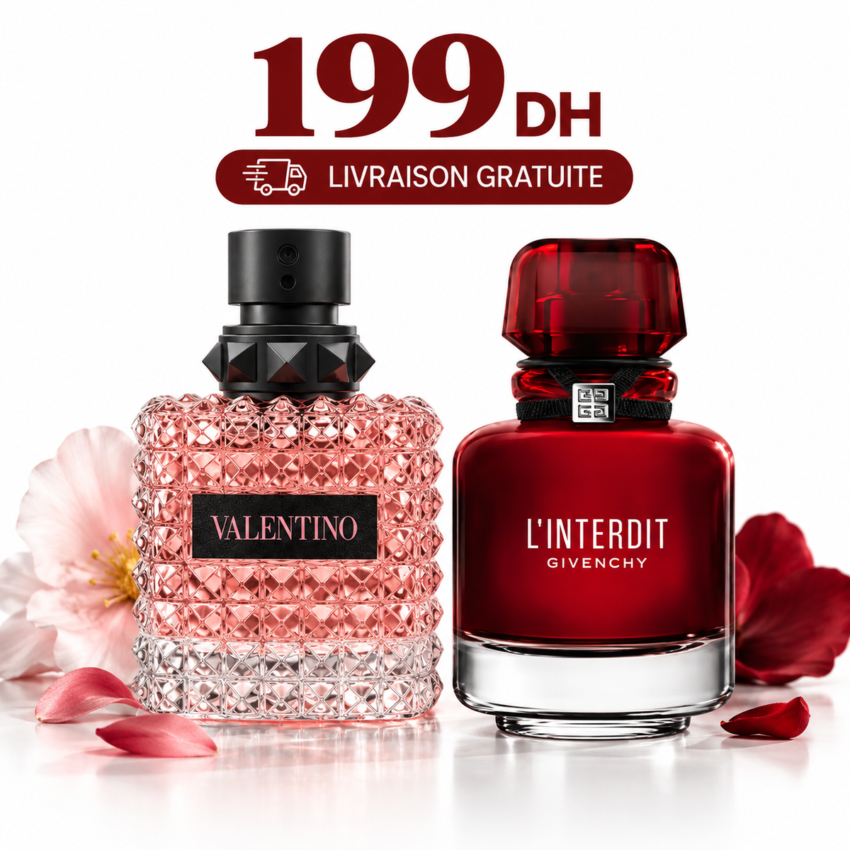 PACK 10 ML VALENTINO 10 ML L'INTERDIT ROUGE LIVRAISON GRATUITE