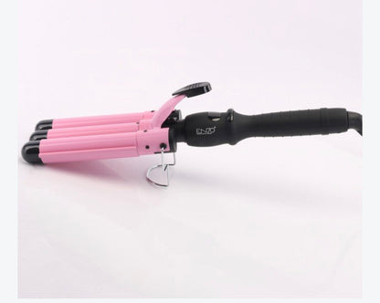 Three 3 Barrel ENZO Pink Deep Hair Waver EN-1967