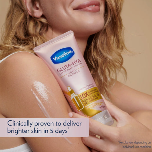 vaseline healthy bright gluta hya serum burst lotion dewy radiance