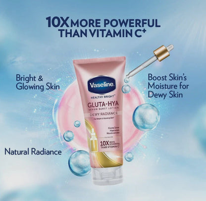 vaseline healthy bright gluta hya serum burst lotion dewy radiance
