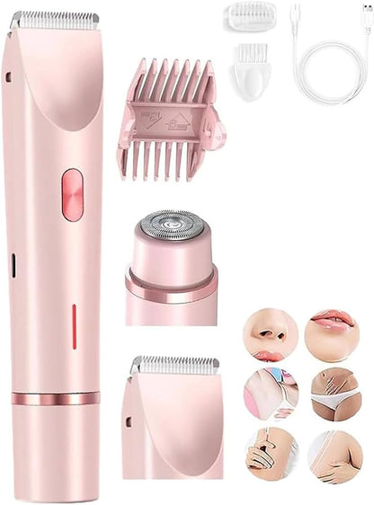 Dual Head Bikini Shaver Women, Comfort 2 en 1 Electric Lady Shaver, Trimmer de cabello eléctrico