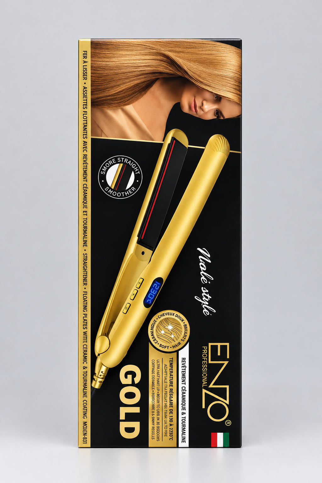 Enzo Professional Gold Hair Straightener Model EN-3981