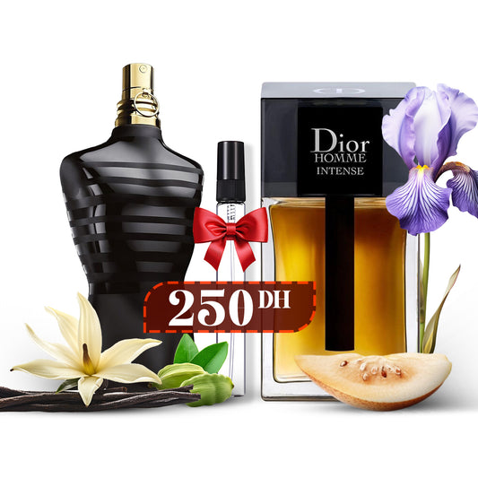 Pack dior homme intense + le male le parfum + decant gratuit